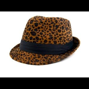 Leopard fedora hat